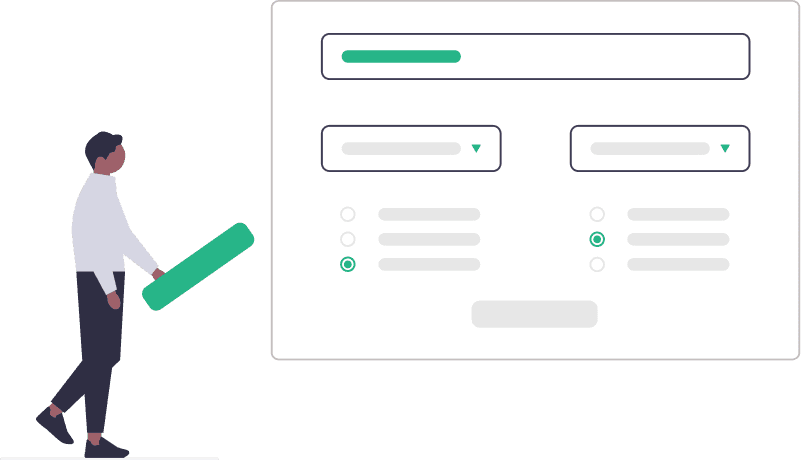 Graphic showing a user inspecting input forms, symbolizing Nyx Sentinel’s detection of injection risks across API parameters, headers, and request bodies.